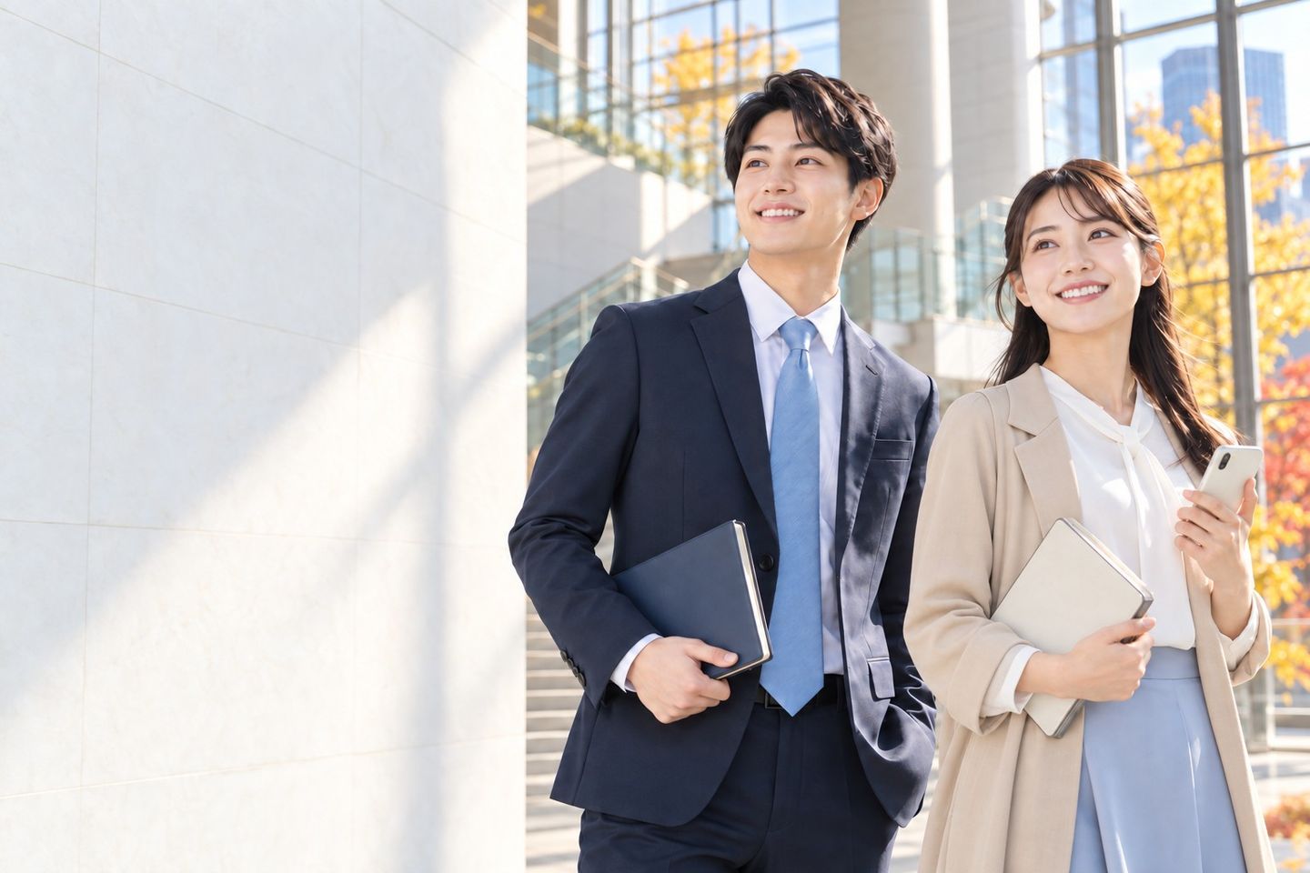 公務員試験の準備を進める若い男女