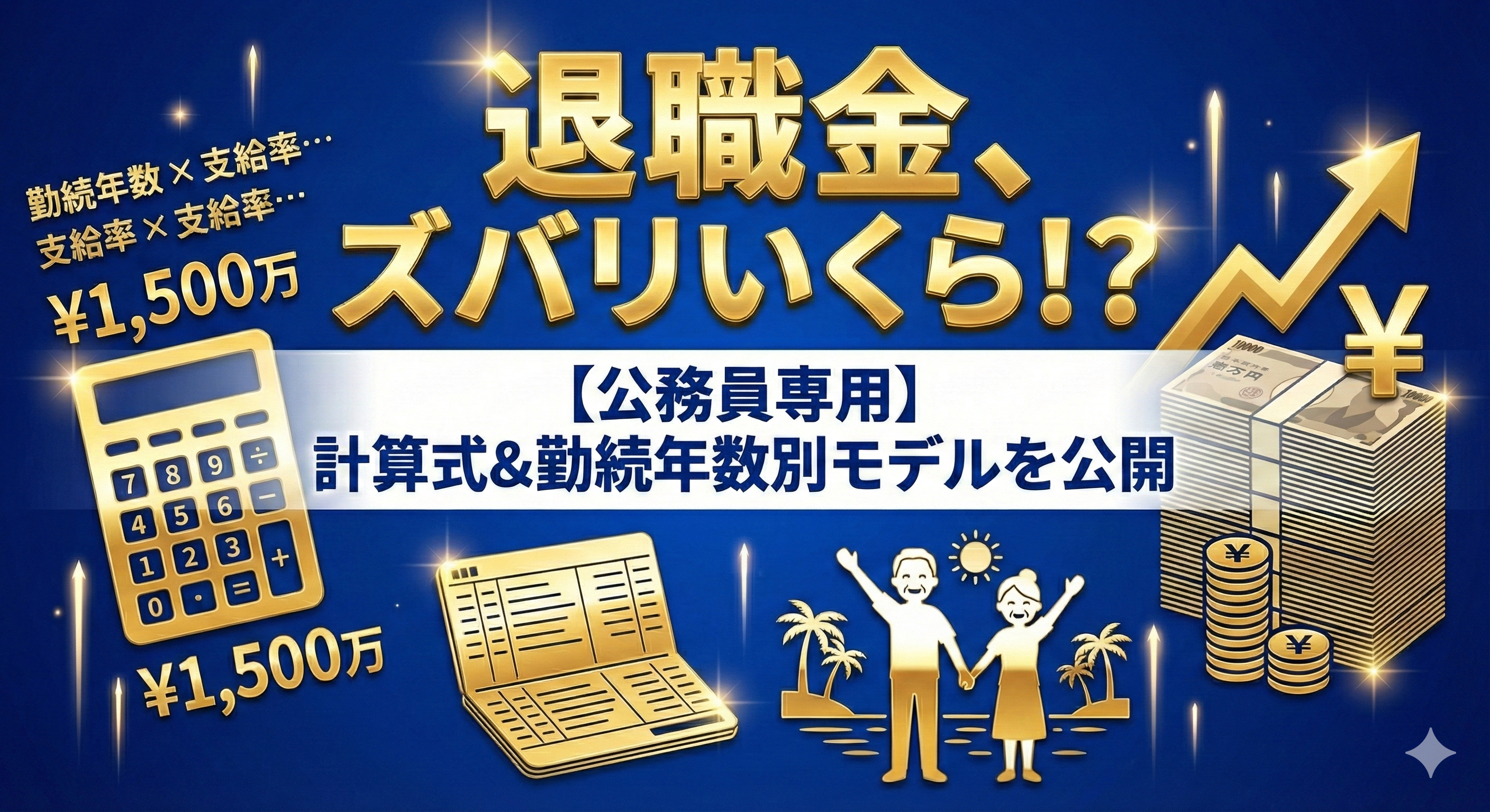 公務員の退職金計算方法｜定年延長と早期退職の損得を独自シミュレーション